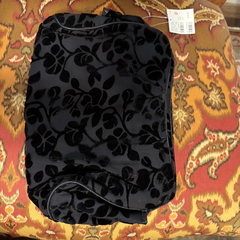 NEW - Victoris's Secret Clutch Bag - Black - velvet burnt out exterior material